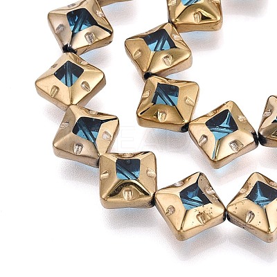 Electroplate Glass Beads Strands EGLA-T021-24D-1