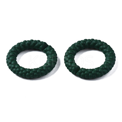 Spray Painted CCB Plastic Linking Rings CCB-Q091-010B-1