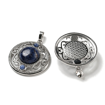 Natural Sodalite Pendants G-Q158-03R-1