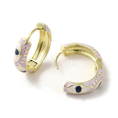 Horse Eye Real 18K Gold Plated Brass Hoop Earrings EJEW-Q797-07G-02-1