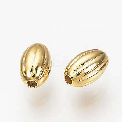 Brass Corrugated Beads X-KK-Q735-287G-1