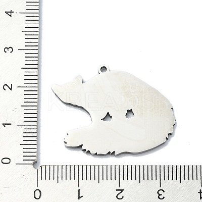 Non-Tarnish 201 Stainless Steel Pendants STAS-R118-14P-1