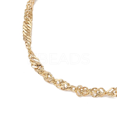 304 Stainless Steel Singapore Chain Slider Bracelet Making AJEW-JB01344-01-1