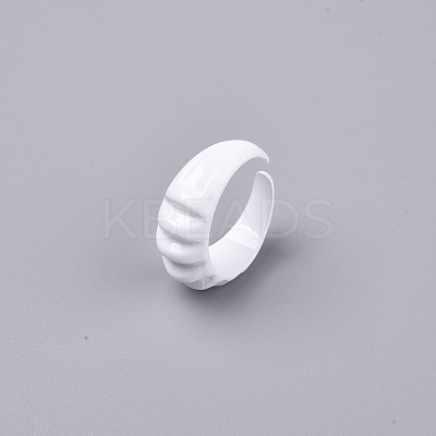 Spray Painted Alloy Cuff Rings RJEW-T011-33H-RS-1