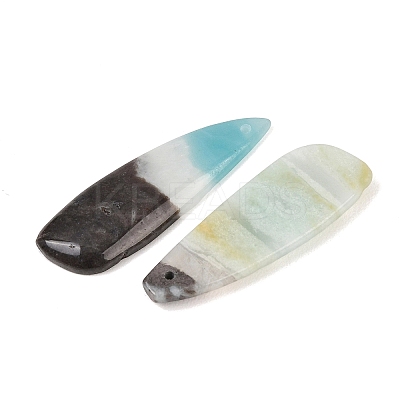 Natural Flower Amazonite Pendants G-K381-26-1