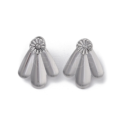 Tarnish Resistant 304 Stainless Steel Stud Earrings for Women and Men EJEW-Q381-02A-P-1