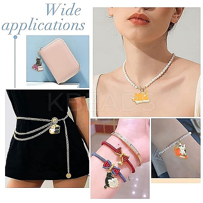22Pcs 11 Styles Alloy Enamel Pendants ENAM-YW0005-23-1