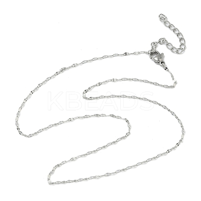 304 Stainless Steel Dapped Chain Necklaces NJEW-Z084-02P-03-1