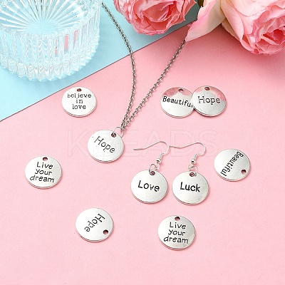 30Pcs 6 Styles Tibetan Style Alloy Pendants FIND-YW0004-86-1