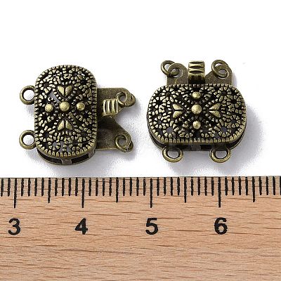 Brass Box Clasps KK-F867-38AB-1