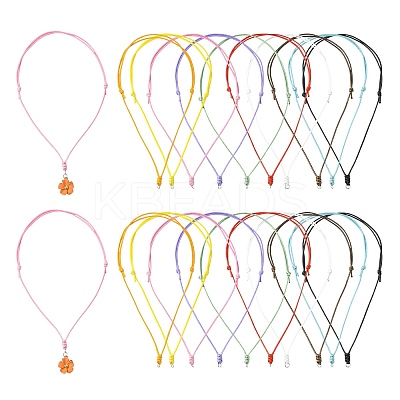 30Pcs 10 Colors Adjustable Waxed Polyester Cord Necklace Making NJEW-CJ00003-1