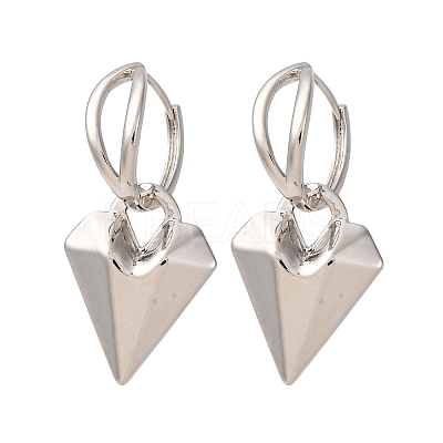 Heart Brass Hoop Earrings EJEW-D322-12P-02-1