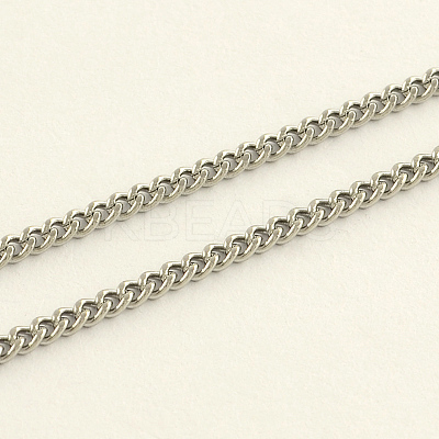 Tarnish Resistant 304 Stainless Steel Curb Chains CHS-R008-03-1