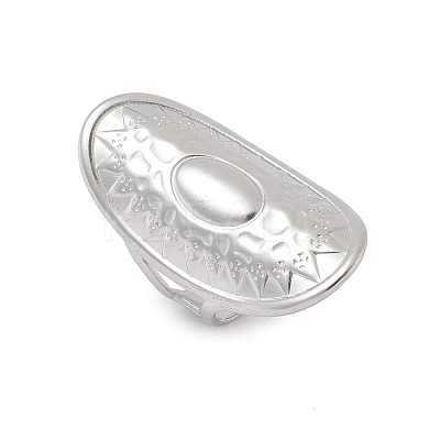 304 Stainless Steel Open Cuff Rings for Women RJEW-A079-07C-P-1