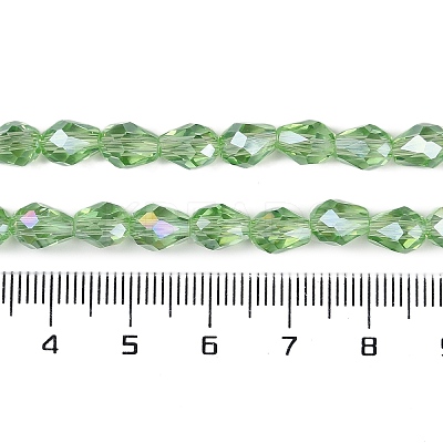 Transparent Electroplate Glass Beads Strands EGLA-N013-T6mm-B13-1