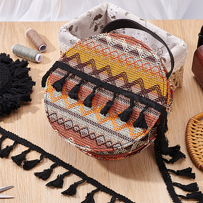 Cotton Fringe Lace Trim Ribbon OCOR-WH0105-008B-1