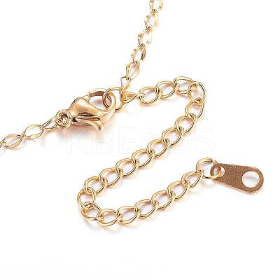 304 Stainless Steel Necklaces NJEW-E080-09G-1