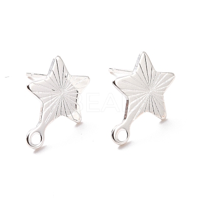 201 Stainless Steel Stud Earring Findings STAS-K241-10S-1