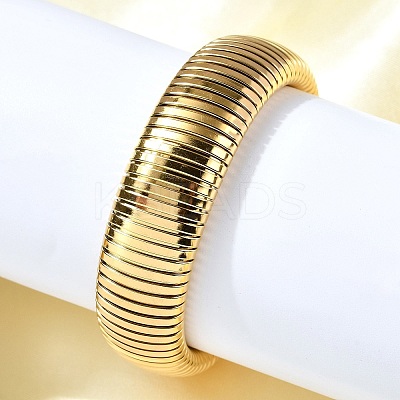 304 Stainless Steel Stretch Bracelets for Women Men BJEW-A031-02B-G-1