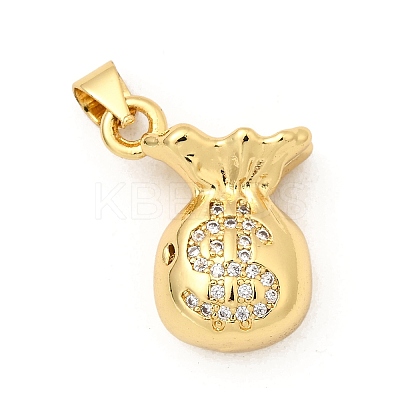 Brass Micro Pave Cubic Zirconia Pendants KK-I360-050G-1