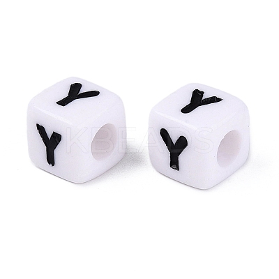 Opaque Acrylic Beads SACR-N020-04A-Y-1