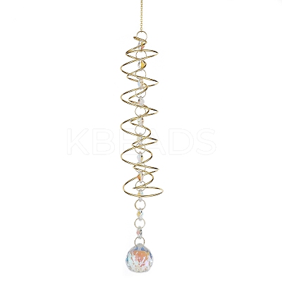 Spiral Alloy Hanging Ornaments HJEW-Q012-01A-1