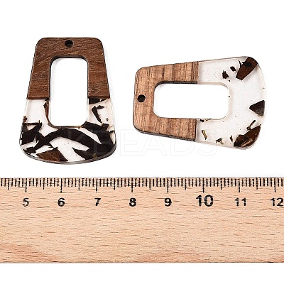 Epoxy Resin & Walnut Wood Pendants RESI-T057-13D-1