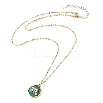 304 Stainless Steel Micro Pave Cubic Zirconia constellation Pendant Necklaces NJEW-R021-01G-06-1