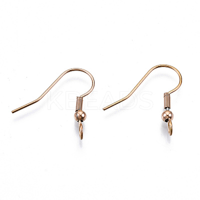 304 Stainless Steel Earring Hooks X-STAS-S111-003RG-1