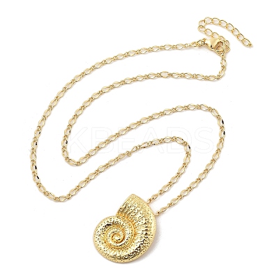 Brass Pendant Necklaces NJEW-S385-05A-G-1