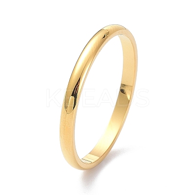 2mm Polished Plain Dome Finger Ring for Girl Women LS-RJEW-C012-05D-G-1
