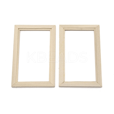 Mini Rectangle Wood Photo Frame Stands LS-AJEW-WH0252-19-1