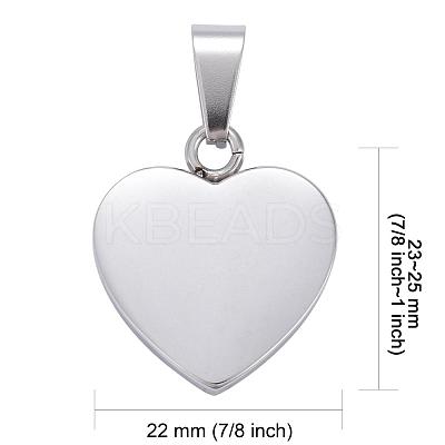 Tarnish Resistant Fashionable 304 Stainless Steel Stamping Blank Tag Pendants STAS-J002A-01-1
