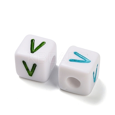 Opaque Acrylic Beads OACR-I022-01V-1