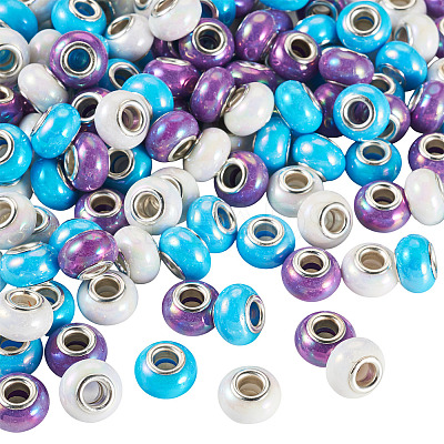 150Pcs Opaque Resin European Beads RESI-TA0004-72A-1