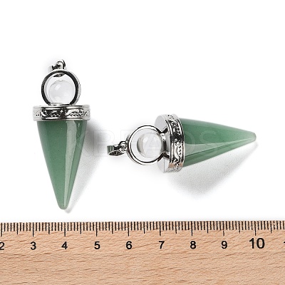 Natural Green Aventurine Pendants G-F777-06P-06-1