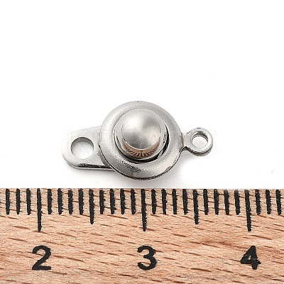 Non-Tarnish 201 Stainless Steel Snap Clasps STAS-K212-01P-01-1