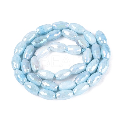 Anti-Tarnish Electroplate Glass Beads Strands EGLA-Q130-02A-05-1