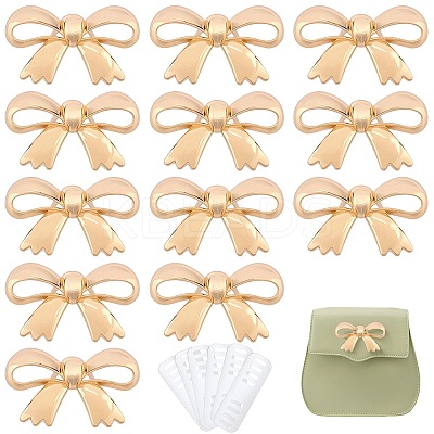 12Pcs Bowknot Alloy Decorative Buckles FIND-CP0003-69-1