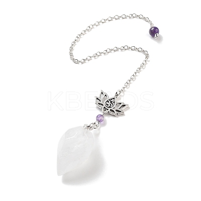 Natural Mixed Stone Teardrop Dowsing Pendulums G-K338-11P-1