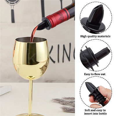 10Pcs Plastic Wine Bottle Pourer AJEW-CP0001-91-1