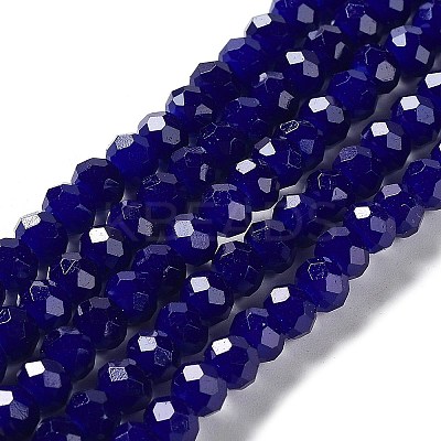 Baking Paint Imitation Jade Glass Bead Strands DGLA-A034-J6MM-A33-1