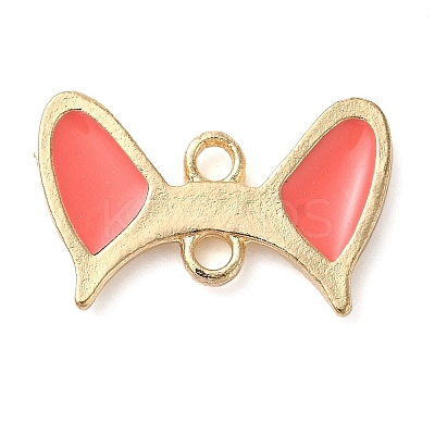 Zinc Alloy Tomato Enamel Cat Ears Links LS-ENAM-NH0001-01G-1