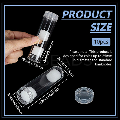 Column Plastic Coin Collections CON-WH0115-05B-1