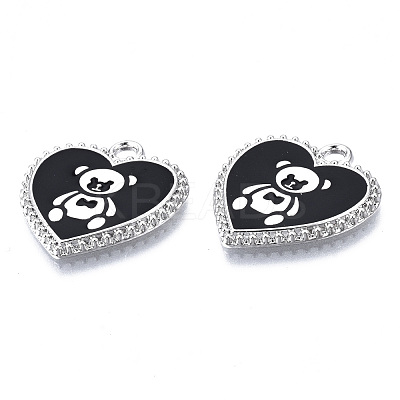 Eco-Friendly Alloy Enamel Pendants ENAM-Q437-042P-01-NR-1