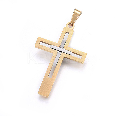 304 Stainless Steel Pendants STAS-O108-67GP-1