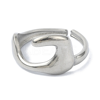 304 Stainless Steel Open Cuff Rings RJEW-M019-46P-1
