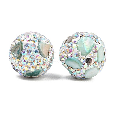 Handmade Polymer Clay Rhinestone Beads CLAY-H009-03A-1