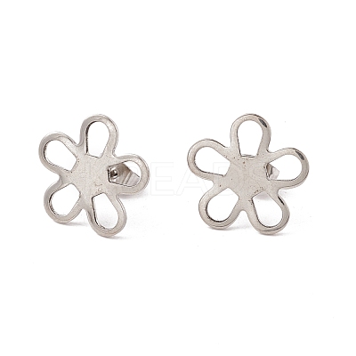 Non-Tarnish 201 Stainless Steel Stud Earring Findings STAS-G266-06P-1