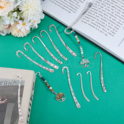 12Pcs 4 Styles Tibetan Style Alloy Bookmarks FIND-UN0007-12-1